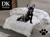 DKProducts.nl Hondendeken voor Bank – Hondenkleed Fluffy Beige – Pluche Hondenmand - Hondenmand Premium - Volledig Afritsbaar - 112 x 95 x 17 L