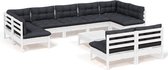 vidaXL-10-delige-Loungeset-met-kussens-massief-grenenhout-wit