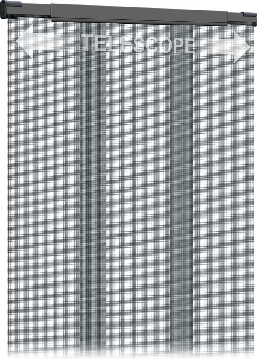 Schellenberg 50653 lamellen hordeur, met telescopische bevestiging max.95 x 220cm, antraciet