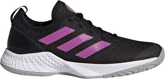 Adidas Court Flash Clay Dames - Sportschoenen - Tennis - Black/Purple