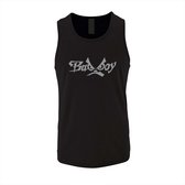 Zwarte Tanktop met “ BadBoy “ print Zilver Size M