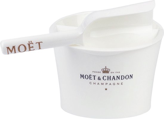 Complete Moët & Chandon Ice Imperial set Ice Bucket XL inclusief 6 glazen en Small Ice Bucket met Scoop en handdoek - Moët & Chandon