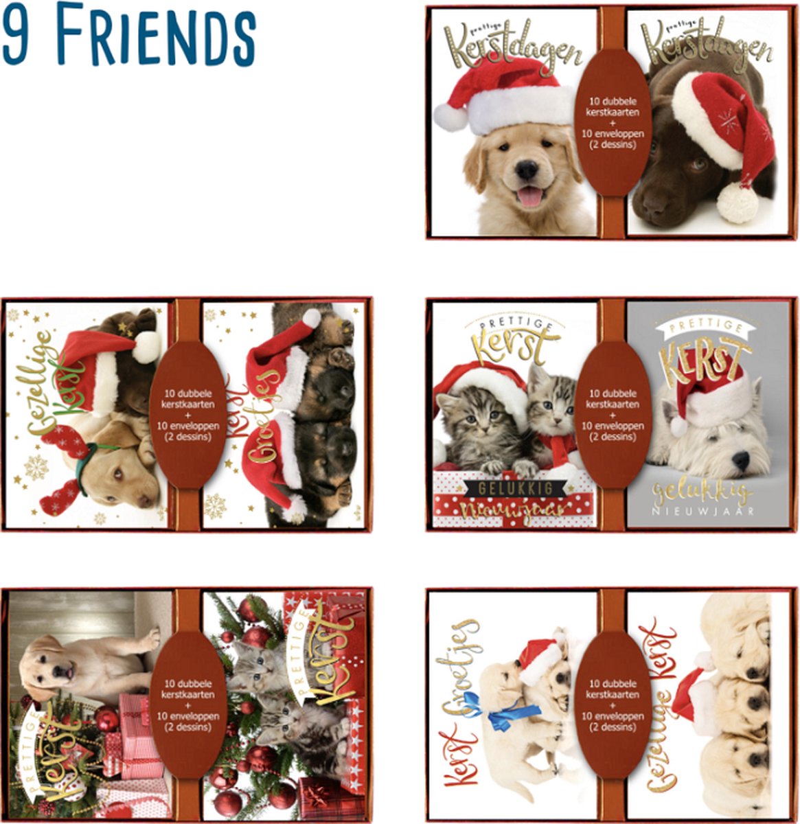 Kerstkaarten 50 Stuks 10 x 14 cm Prettige Kerstdagen K154