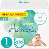 Pampers Harmonie / Pure Couches - Taille 1 - Mega Box Mensuelle - 210 couches