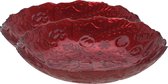 Tafeldecoratie schalen/fruitschalen - D30 cm - rood - glas - 2x stuks