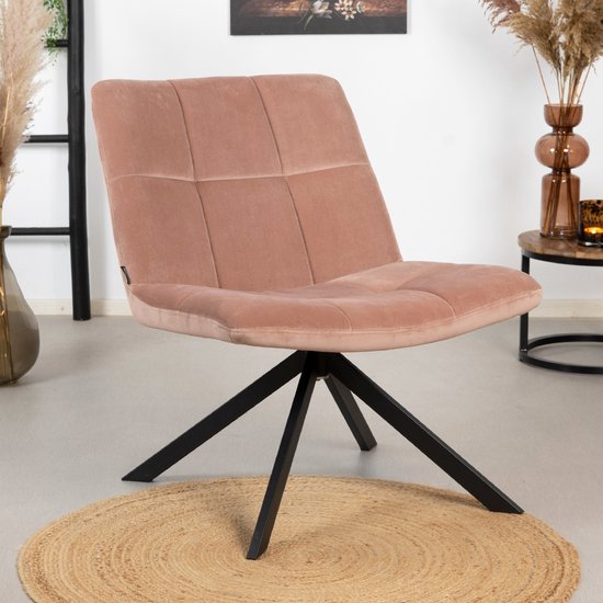 Bronx71® Velvet fauteuil Eevi roze