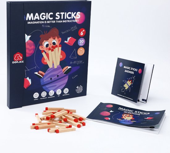 Afbeelding van het spel Magic Sticks Puzzels - houten montessori speelgoed