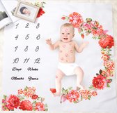 Baby Mijlpaaldeken- Babyshower cadeau-Baby fotografiedeken- Butterflies Milestone Blanket- Vlinders Mijlpaaldeken- 100X100 cm