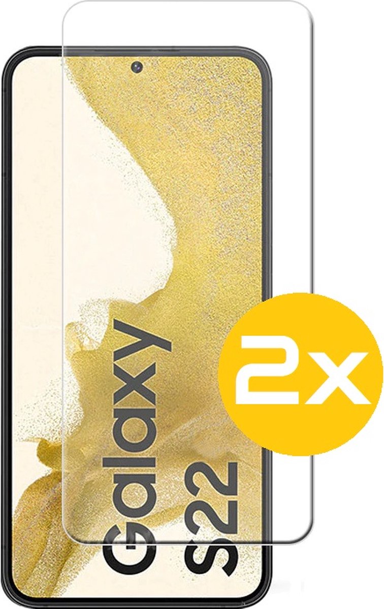 Screenprotector Geschikt Voor Samsung Galaxy S22 - Glasplaat - Tempered Glass - 2 Stuks