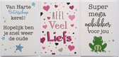 Guérissez bientôt + Pick-up + Beaucoup d'Amour – 3 Cartes de vœux - 12 x 17 cm – BET-306