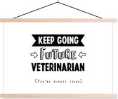 Porte-affiche avec affiche - Affiche scolaire - Citation - Vétérinaire - Student - 60x40 cm - lattes vierges