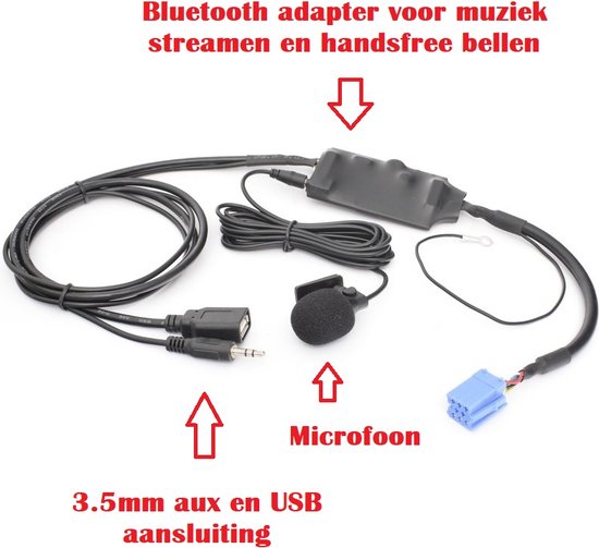 Audi A2 A3 A4 A6 A8 TT Kit Voiture Bluetooth Streaming Audio Bluetooth USB  et AUX... | bol