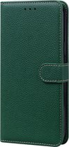 Hoesje geschikt voor iPhone SE 2020 - Bookcase - Koord - Pasjeshouder - Portemonnee - Camerabescherming - Kunstleer - Groen