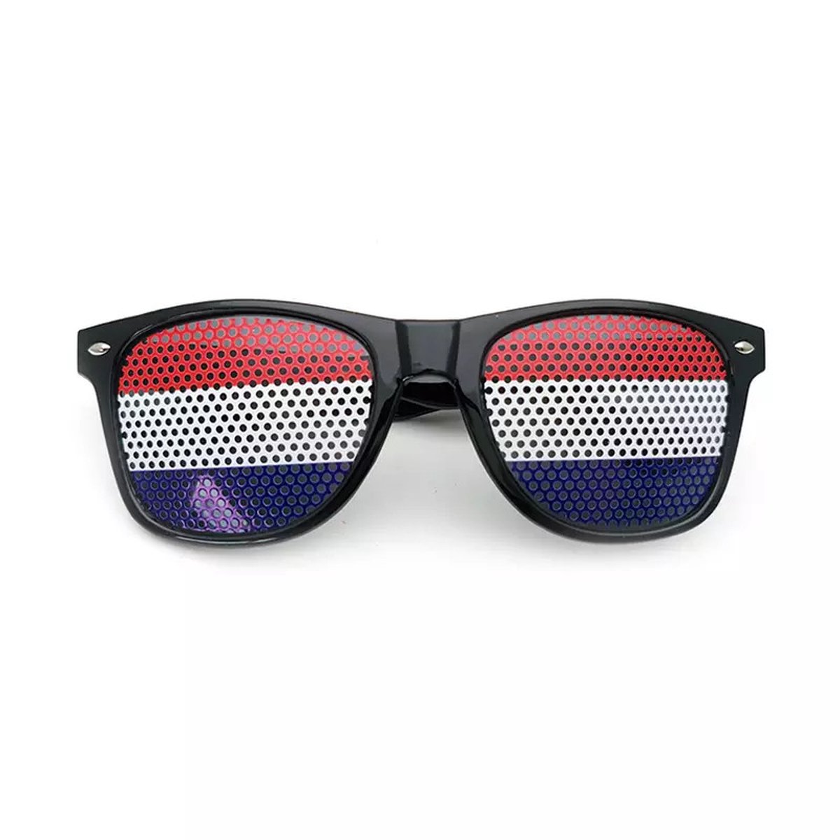 Freaky Glasses - Pinhole zonnebril Nederland - Festivalbril - Bril - Feest - Glasses - Dames - Heren - Unisex -Kunststof - zwart - rood - wit - blauw