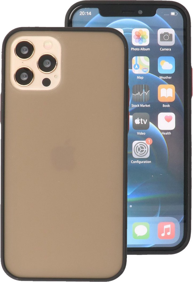 Hoesje Hard Case Color Zwart geschikt voor Iphone 12 of voor 12 Pro