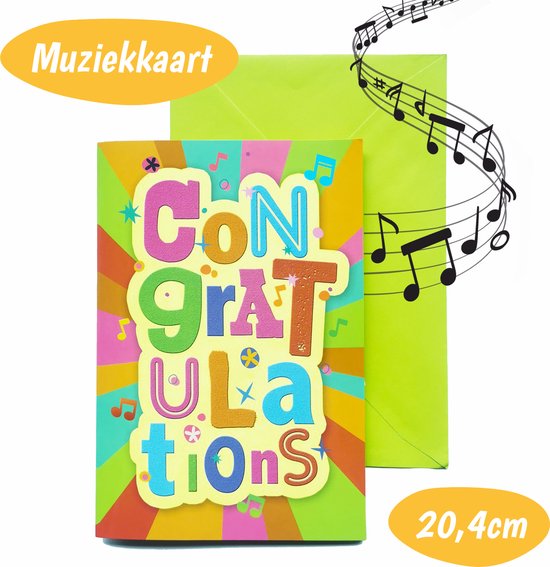 Muziekkaart Congratulations - Happy Happenings