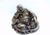 Boeddha zittend beeld - 12 cm hoog - bronskleurige beeld - Boeddhisme