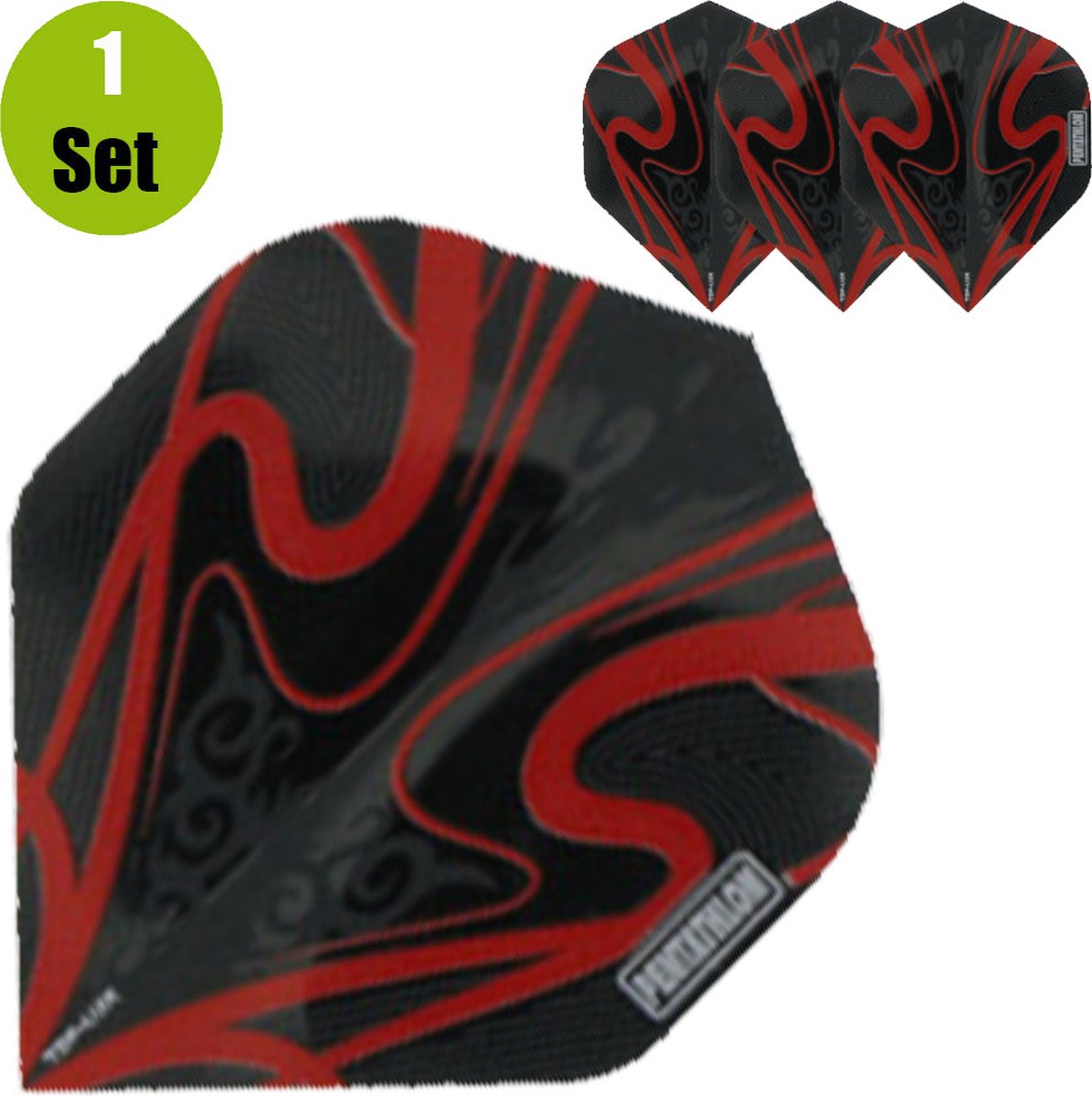 Pentathlon TDP Lux Dartflights - Rood