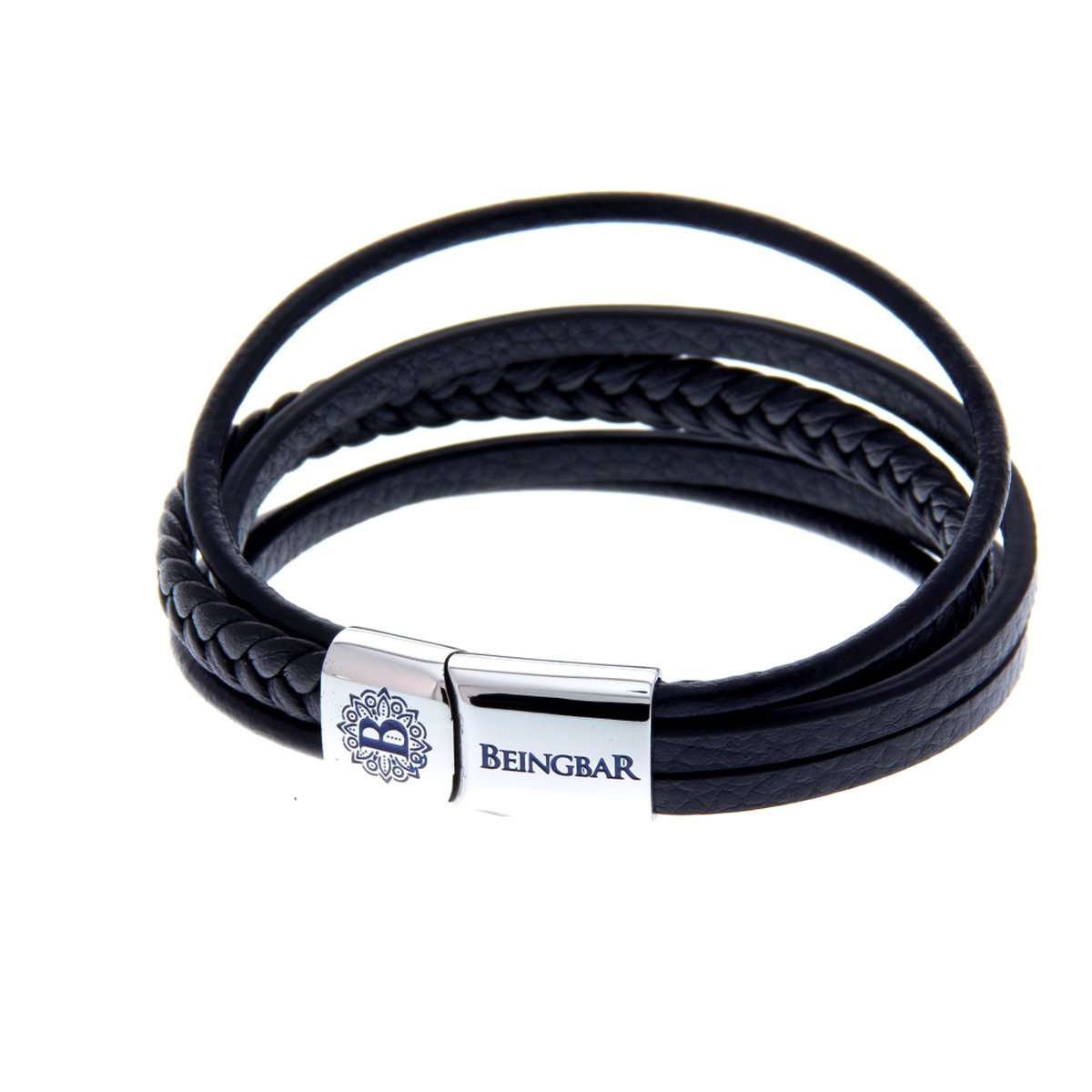 BEINGBAR Bracelet Armband BNGBR046 100106 L 21cm (zwart)