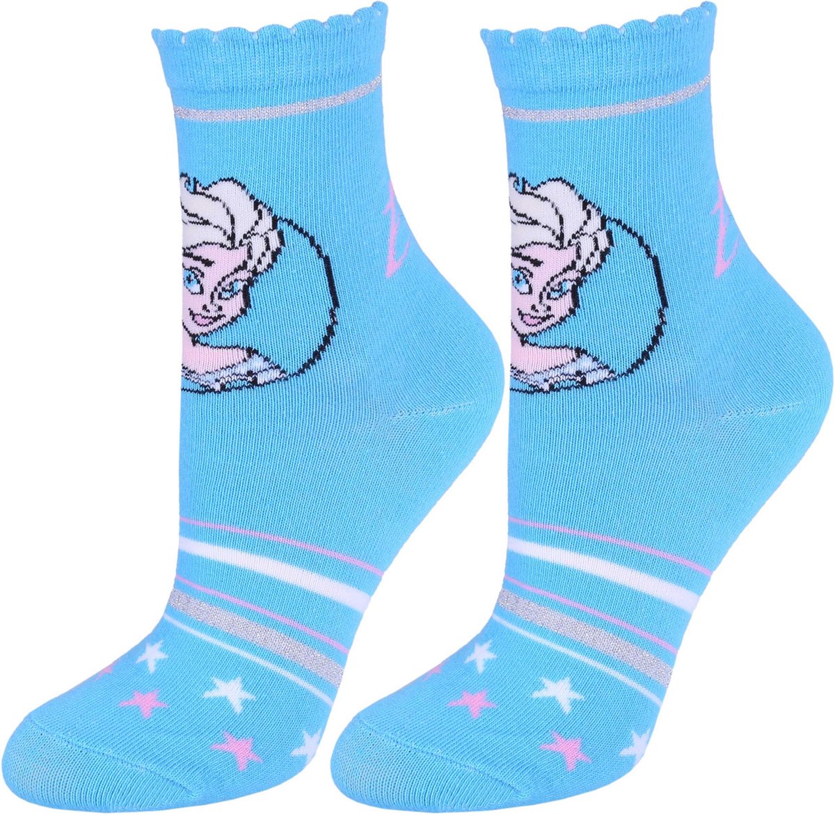 Anna en Elsa FROZEN - Blauwe meisjessokken / 31-34