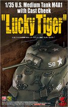 Asuka U.S. Medium Tank M4A1 with Cast Cheek 'Lucky Tiger' + Ammo by Mig lijm