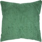 Corduroy kussenhoes groen |  Ribfluweel | 45 x 45 cm | 100% polyester | Exclusief binnenkussen