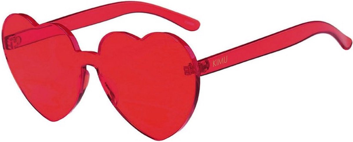 *** Festival Summer Love Bril - Love&Peace - Zomer - Vrolijk - Rood - van Heble® ***