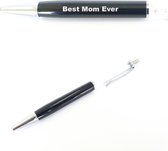 Pen Met Diamantjes En Gravering - Best Mom Ever