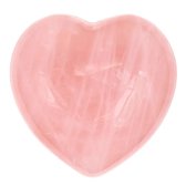 Cuddle Stone Heart - Quartz Rose - dans un joli sac cadeau - pierre précieuse