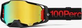 100% Armega Tzar - Motocross Enduro BMX Downhill Bril Crossbril met Spiegellens - Zwart Rood