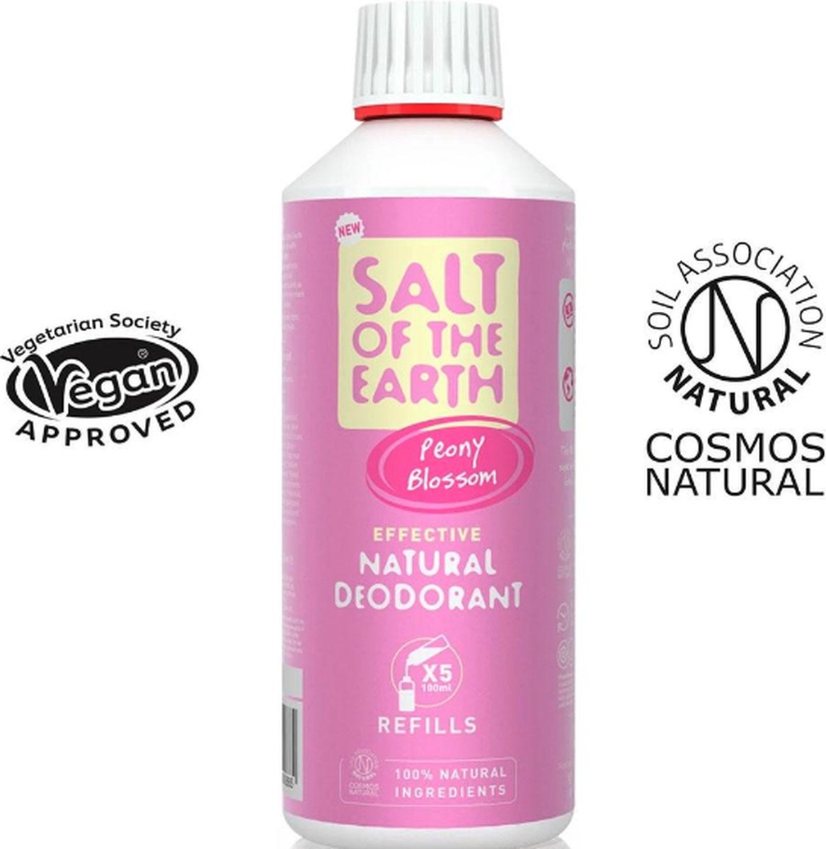 Salt of The Earth Peony Blossom Natural Deodorant Refill 500ml