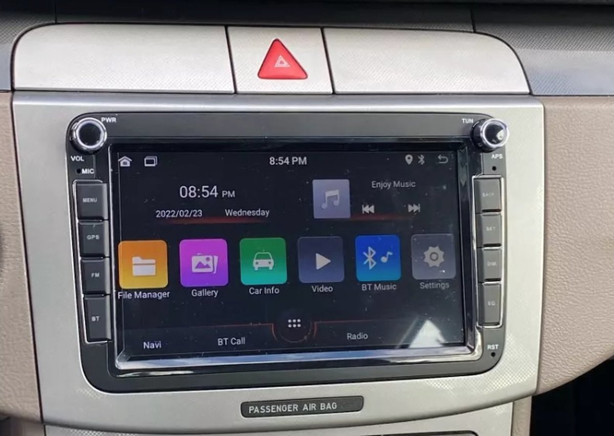 Rns510 autoradio geschikt voor Volkswagen met bluetooth Android 10 Apple Carplay Android auto 2gb+32gb Achteruitrijcamera