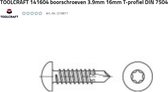 Toolcraft - 141604 boorschroeven - 3.9x16mm - T-profiel DIN 7504 - Gegalvaniseerd staal - doos a 1000 stuks