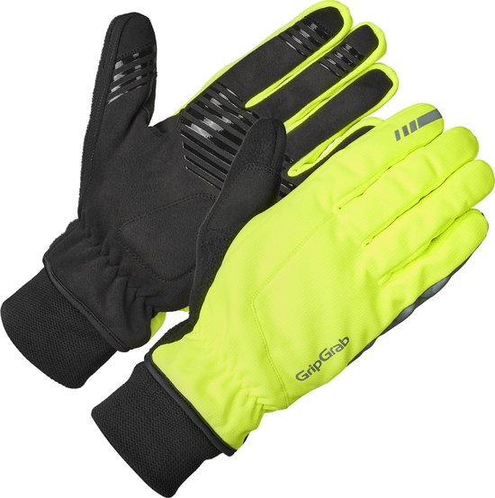 GripGrab - Gloves d'hiver coupe-vent Windster 2 - Jaune Hi visibilité - Taille L