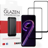 2-pack BMAX geschikt voor Realme 9 Pro Screenprotector - Full Cover - Gehard glas - Tempered glas - Realme screenprotectors 2 stuks - Telefoonglaasje - Beschermglas - Glasplaatje - Screensaver - Screen protector - Case friendly - Zwart