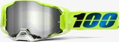 100% Armega Koropi - Motocross Enduro BMX Downhill Bril Crossbril met Spiegellens - Fluo Geel Blauw