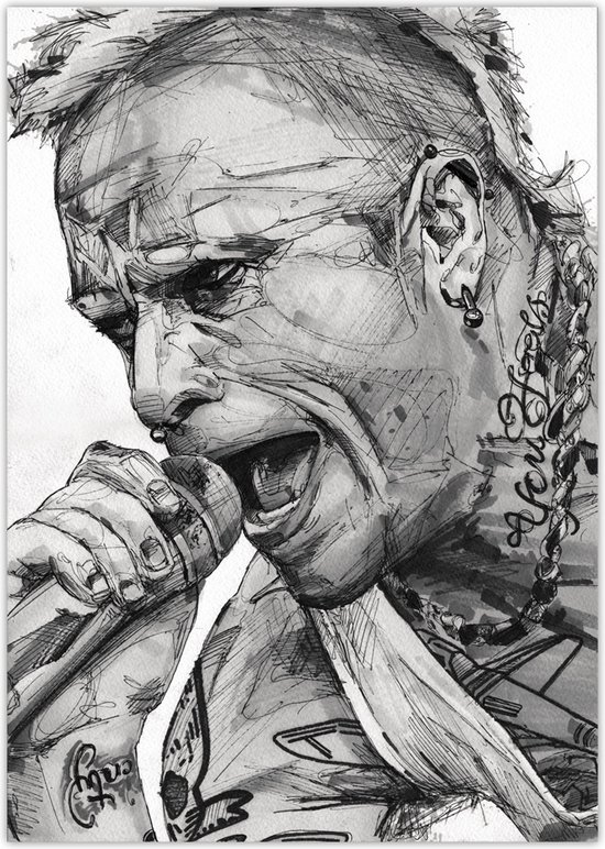 Keith Flint (the Prodigy) - canvas - 70 x 100 cm