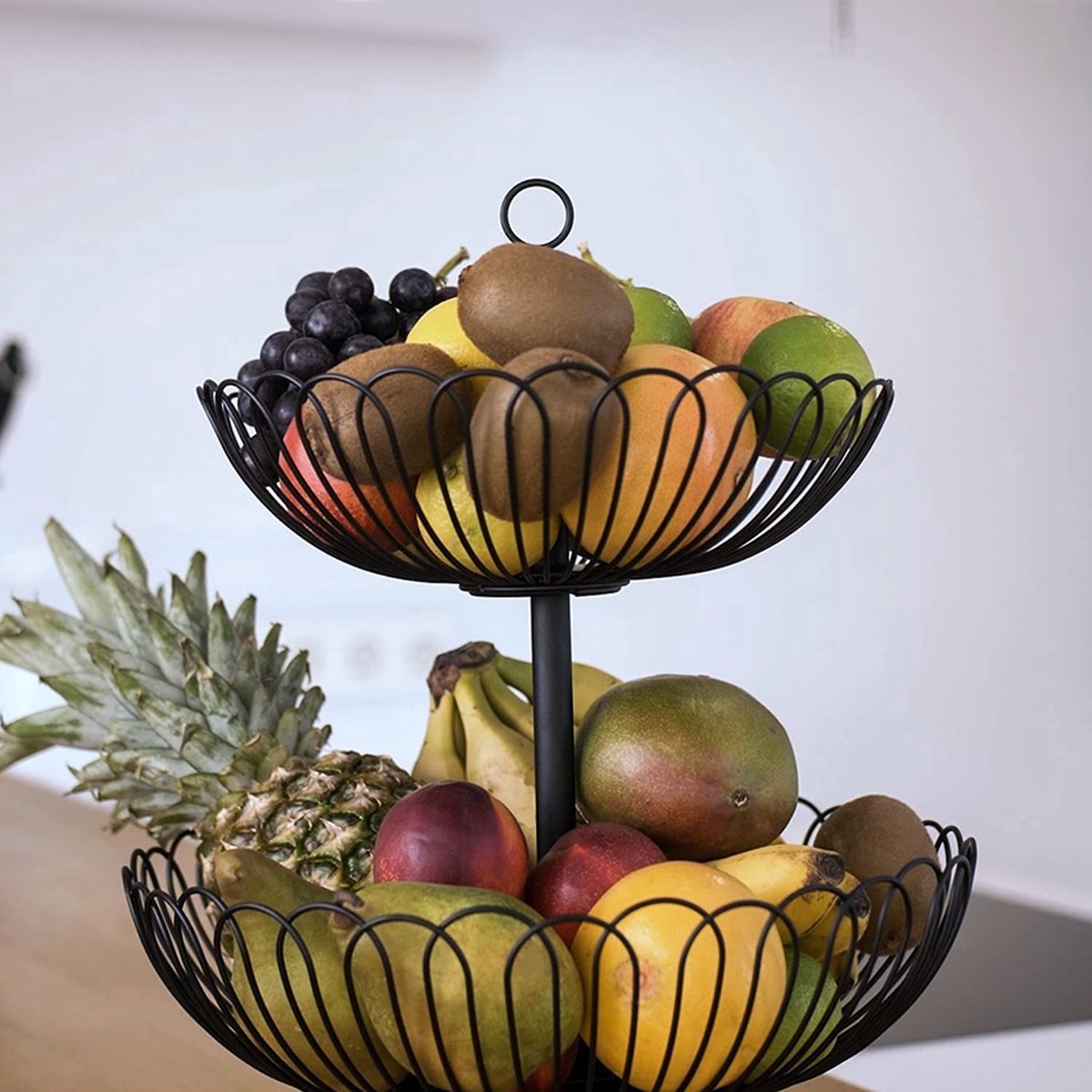 Fruit Etagère Verchroomd | 2 Etages - Horeca Traders