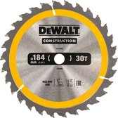 DeWALT Cirkelzaagblad voor Hout | Construction | Ø 184mm Asgat 16mm 30T - DT1940-QZ