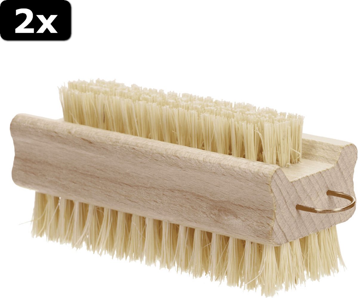 Vero 2x FSC Nagelborstel hout met haakje
