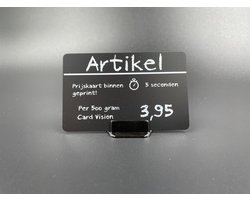 25 prijskaart standaardjes voor plastic kaarten