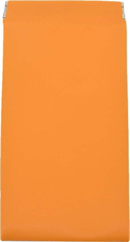 Knijpportemonnee / Brillenkoker - Geel | 18 x 8,5 cm | Kunstleer