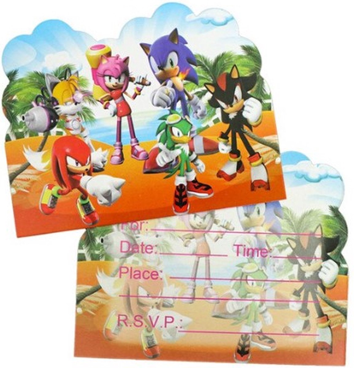 10 invitations Sonic - Sonic the Hedgehog 2 - Fête - Invitation - Fête  d'enfants -... | bol.com