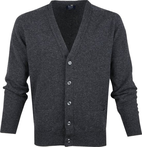 William Lockie - Cardigan Lambswool Anthracite - M - Regular fit