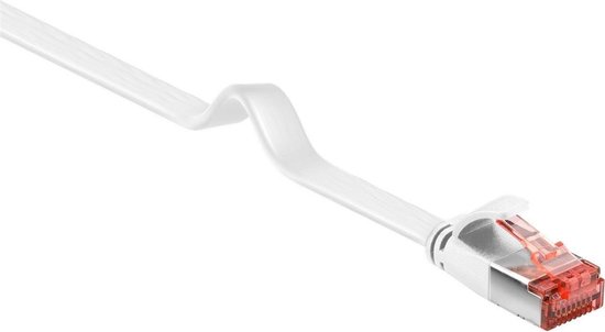 Goobay - Câble réseau plat U / FTP CAT6 - Blanc - 20 mètres