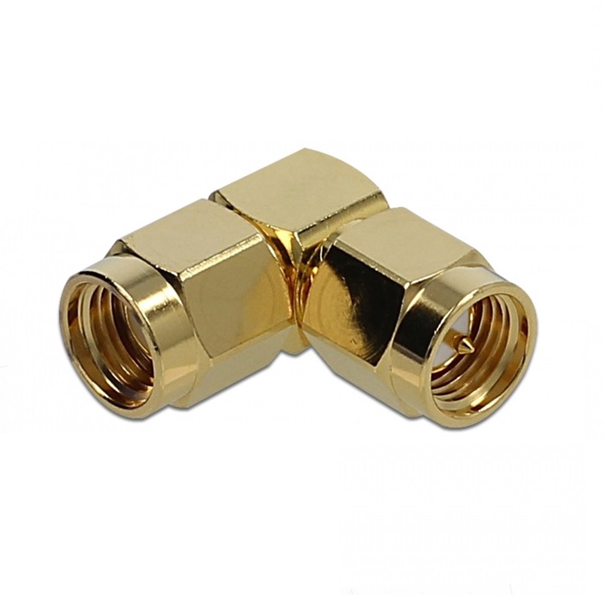 RP-SMA (m) - SMA (m) haakse adapter - 50 Ohm / 10 GHz