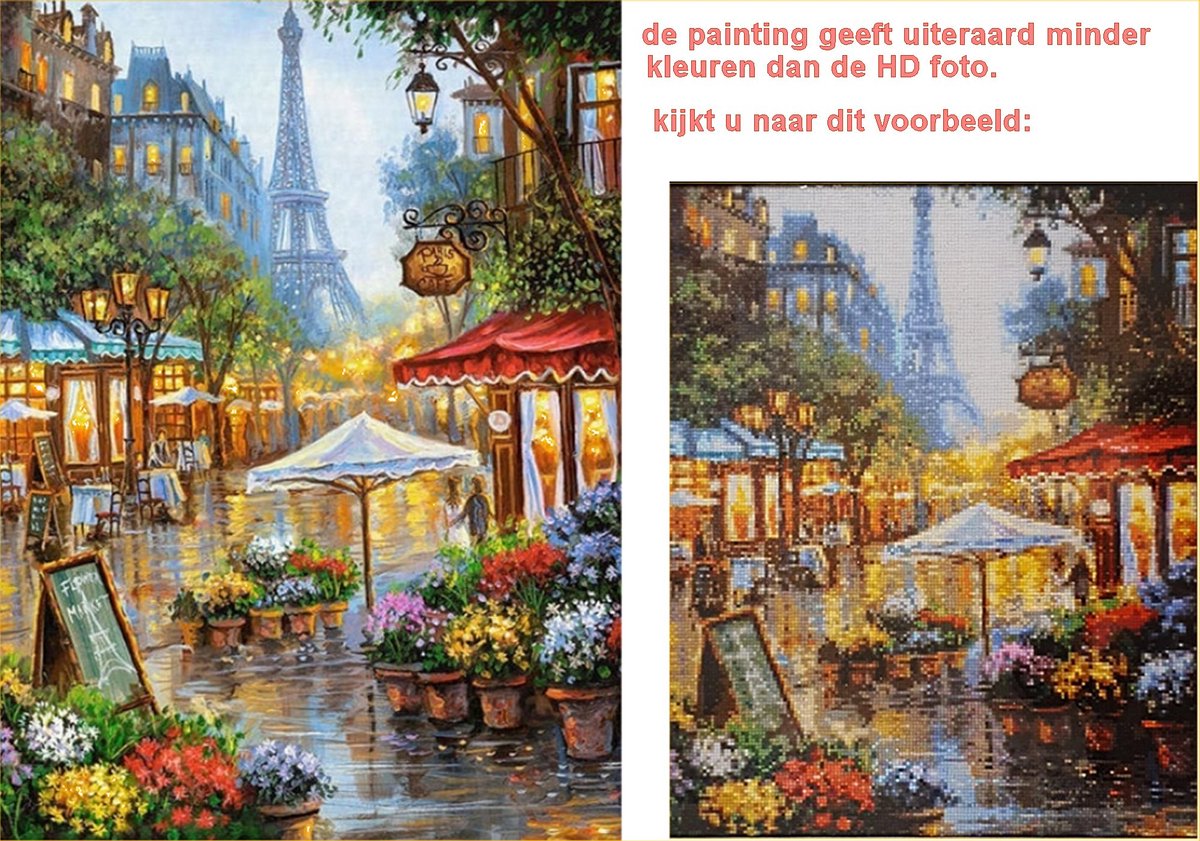 VDTOYS® DIAMOND PAINTING volwassenen - VDTA074 - vierkante steentjes - full - groot formaat - nieuwe tekeningen - 55 op 45 cm (canvas) - 40 op 400 (foto) — afbeelding 11