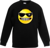 emoticon/ emoticon sweater stoer zwart kinderen 152/164