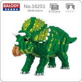 Balody Triceratops - Nanoblocks / miniblocks - Bouwset / 3D puzzel - 1737 bouwsteentjes - Balody 16251