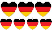 7-delige hou van Duitsland versiering set hartjes van 14 cm en 28 cm - Landen vlaggen feestartikelen